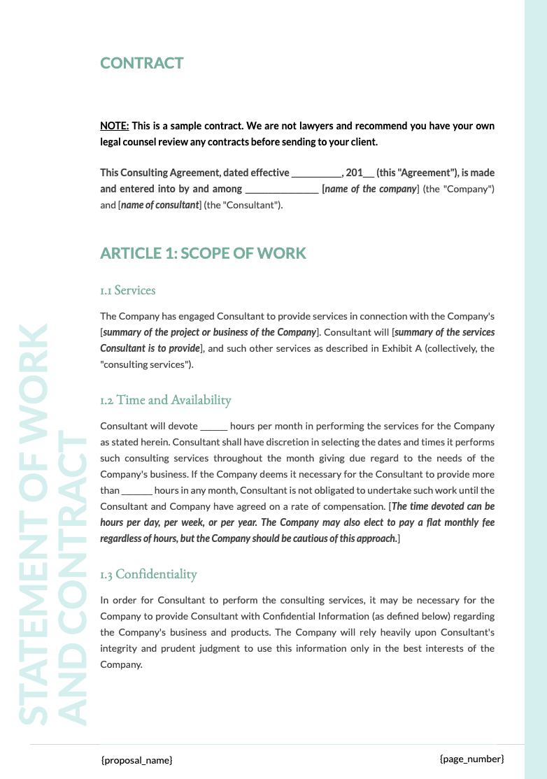 Enterprise Software Proposal Template